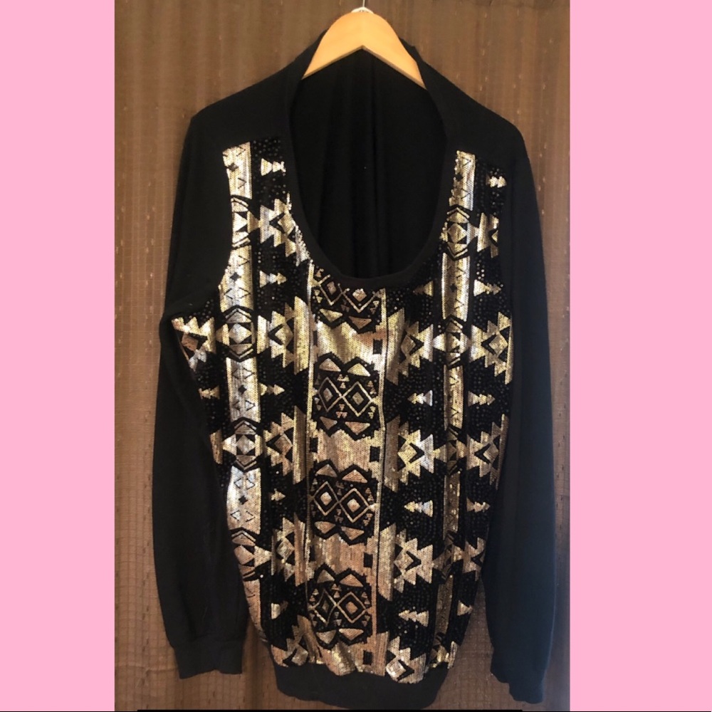 Aztec print sweater